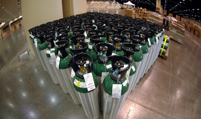 warehouse, oxygen, canisters, supplies, lights, supply, close-up, macro, oxygen, oxygen, oxygen, oxygen, oxygen