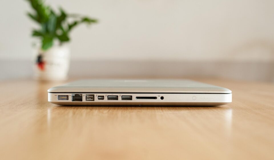 laptop, macbook, desk, device, portable computer, computer, technology, workspace, office, apple