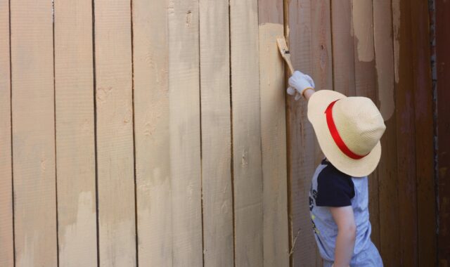 paint, boy, fence, brown painting, brown paint, paint, fence, fence, fence, fence, fence